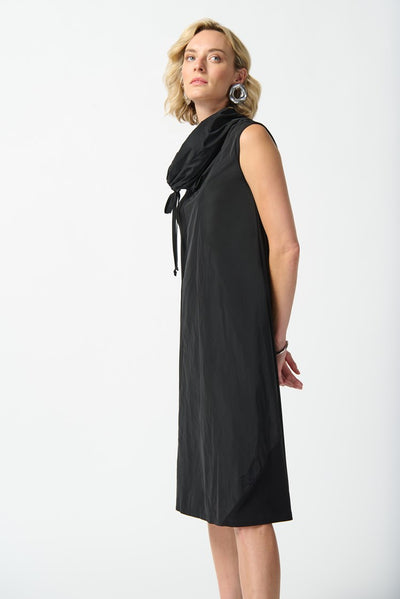 Raquel Silky Knit Dress, Black