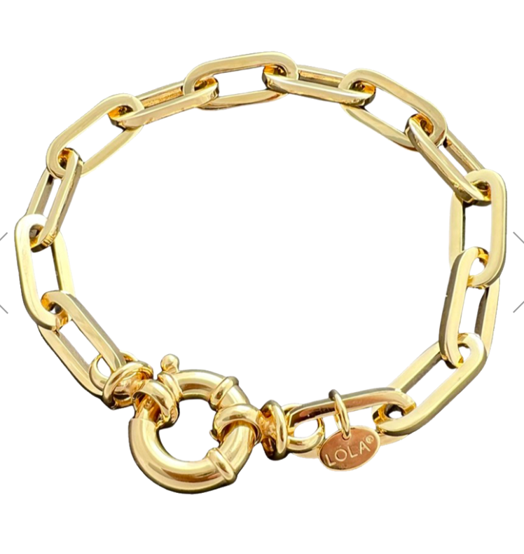 Oval Single Wrap Bracelet, Gold,