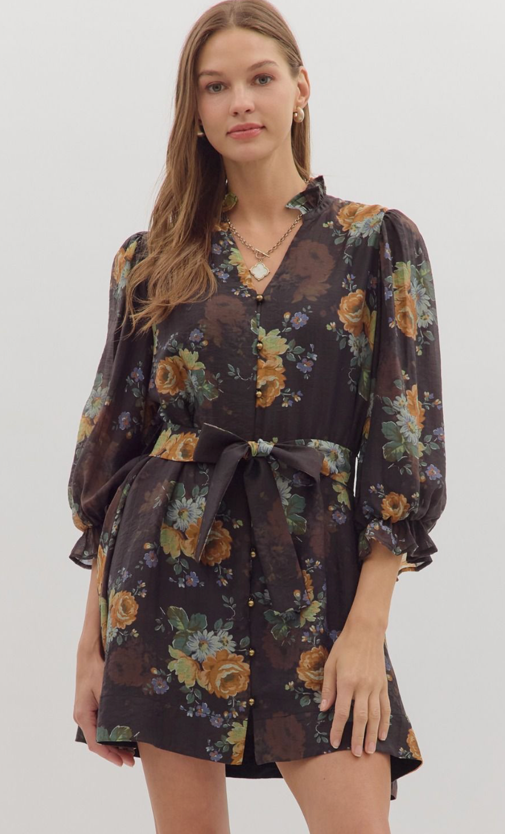 Fall for Peonies Dress, FINAL SALE M Fall for Peonies Dress, FINAL SALE M