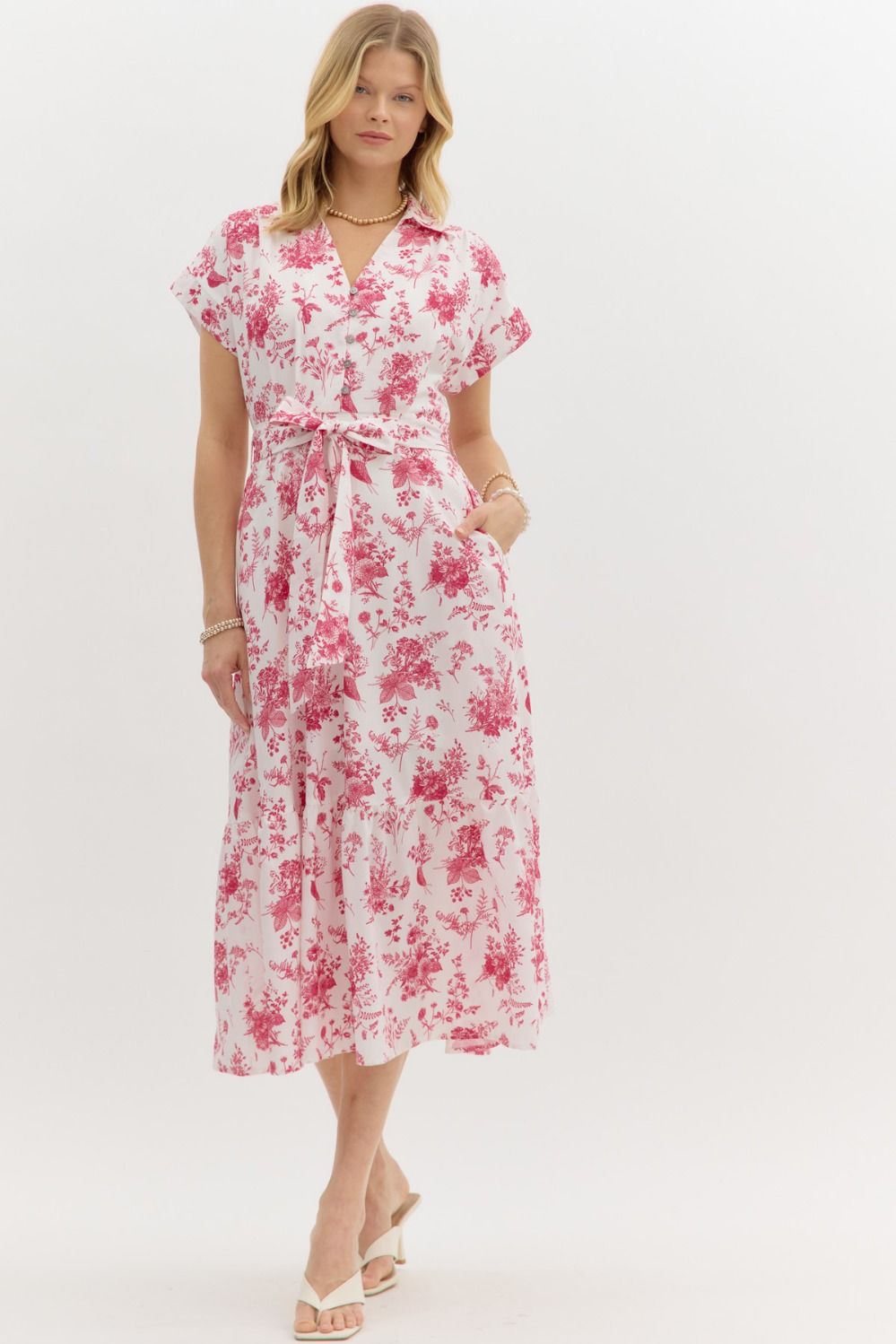 entro midi dress Bloom in Style Midi Dress D27556 Entro Fuchsia / M