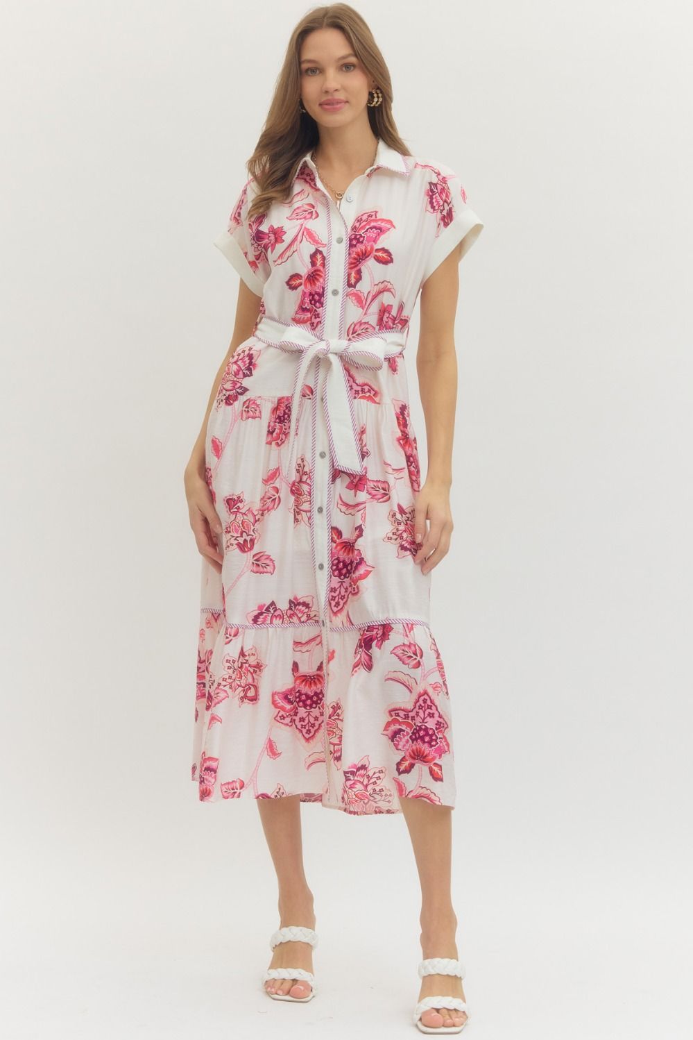Garden Party Maxi Dress D28107 ENTRO Blue / L Garden Party Maxi Dress D28107 ENTRO Blue / L