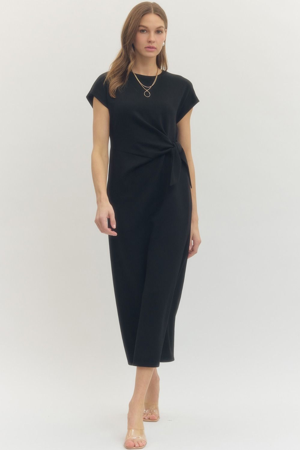 Taryn Wrap Dress D30463 Entro Black / S