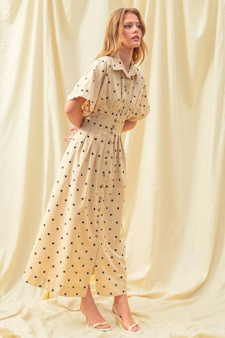 Spotted &amp; Chic Midi Dress