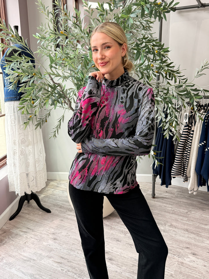 Fierce in Fuchsia Turtleneck