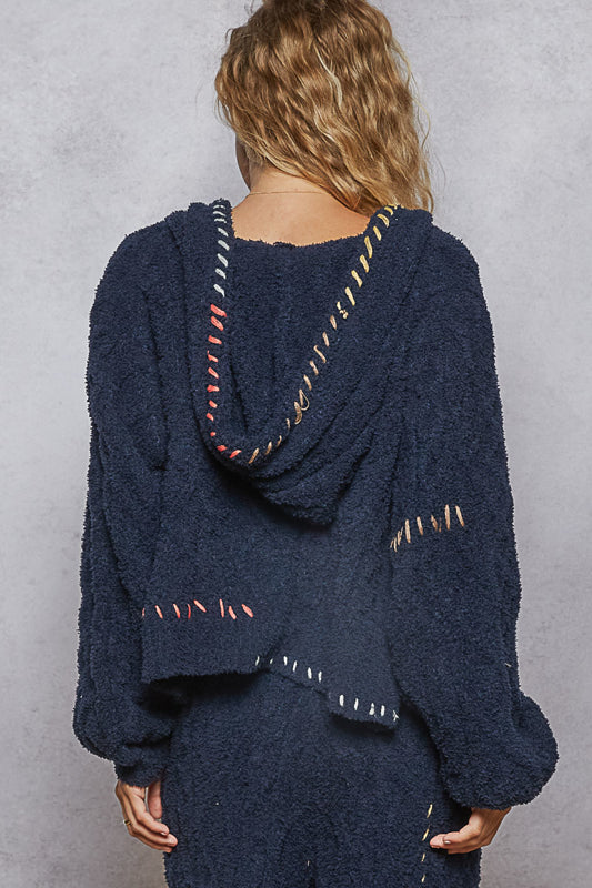 Daydreamer Cable Knit Zip-Up FINAL SALE