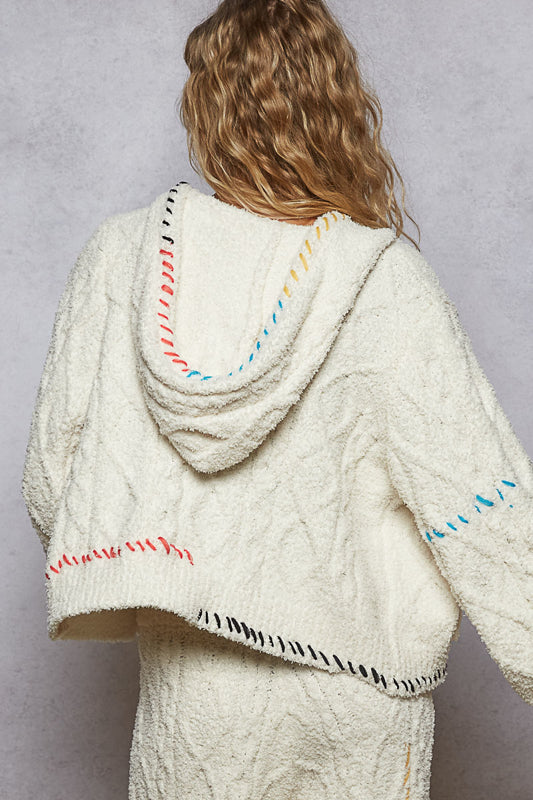 Daydreamer Cable Knit Zip-Up FINAL SALE