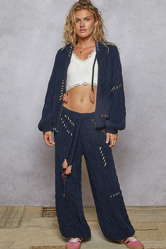 Daydreamer Cable Knit Zip-Up FINAL SALE