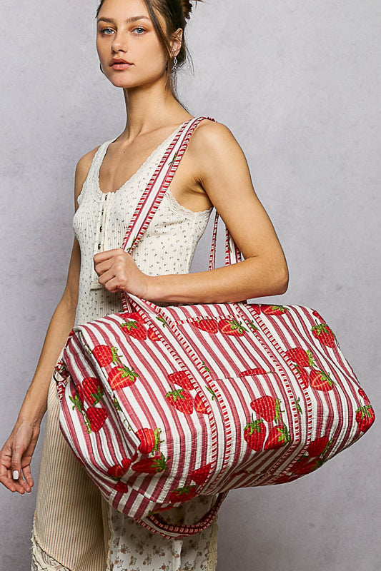 Sadie Duffel Bag, Strawberry