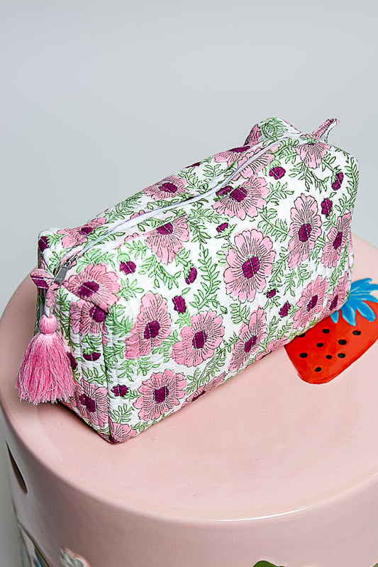 Meadow Makeup Pouch, Pink
