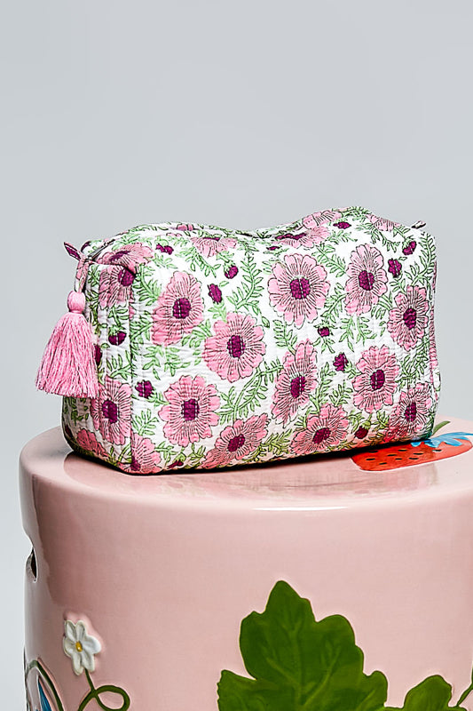 Meadow Makeup Pouch, Pink
