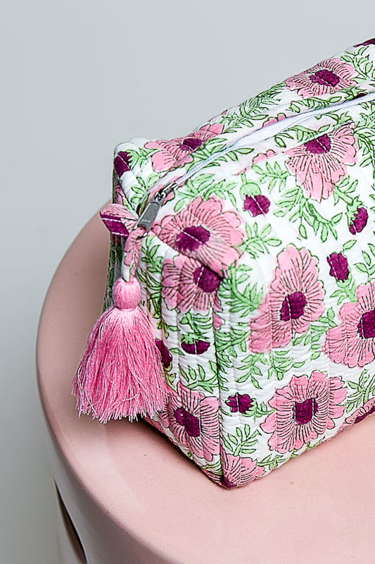 Meadow Makeup Pouch, Pink
