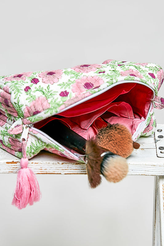 Meadow Makeup Pouch, Pink