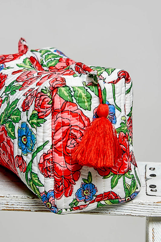 Meadow Makeup Pouch, Red