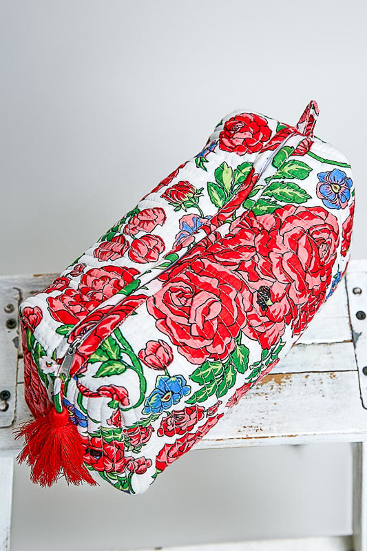 Meadow Makeup Pouch, Red
