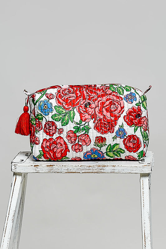 Meadow Makeup Pouch, Red