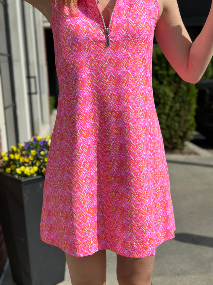 Chevron Cutie Zip Dress