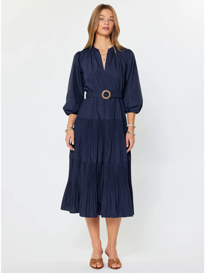 Polished Poplin Midi Dress