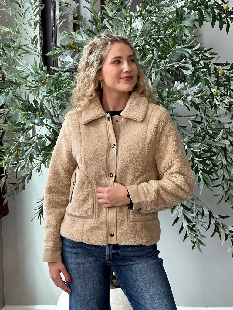 Toasted Almond Sherpa Jacket
