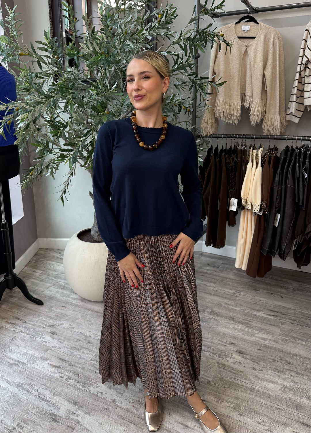 Plaid Society Midi Skirt