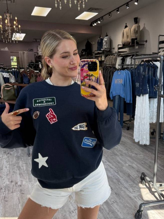 Boyfriend Patch Sweatshirt