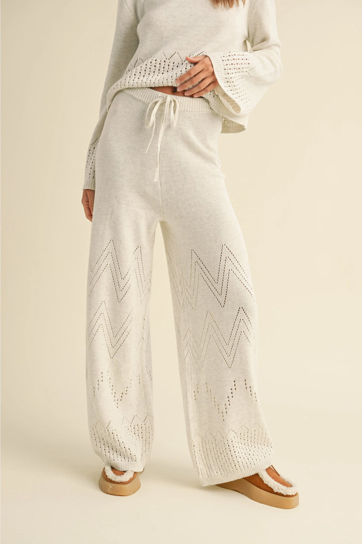 Oatmeal Crochet Lounge Pant