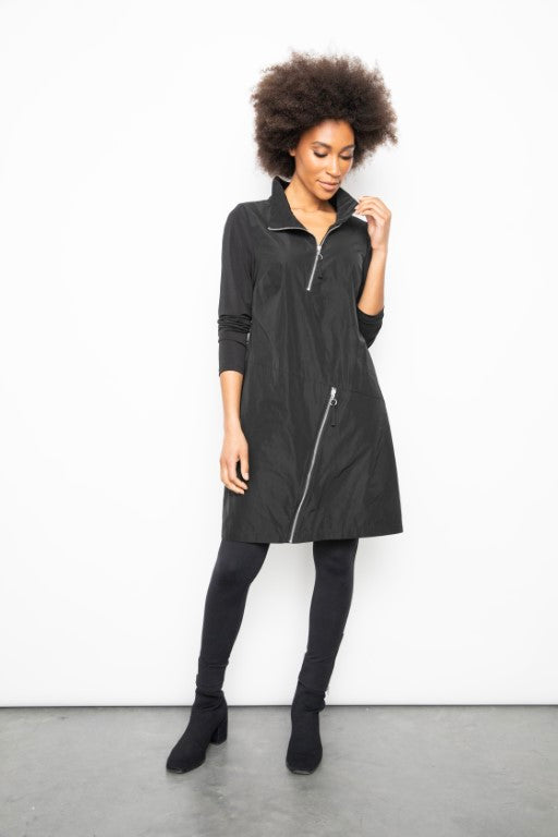 New York  Cool Zip Dress, Black