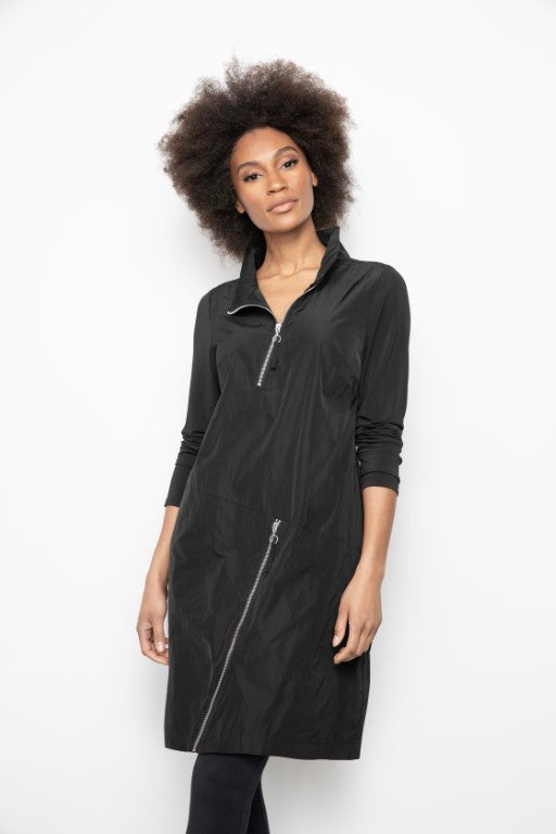 New York  Cool Zip Dress, Black