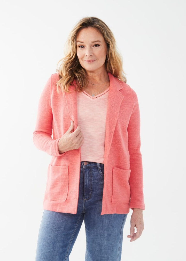 Kendall Knit Blazer, Flamingo