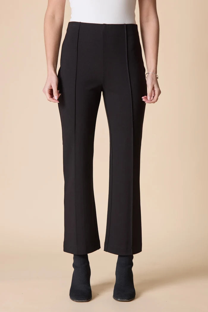 Habitat Clothes Luxe Ponte Kick Flare Pant in Black, front view