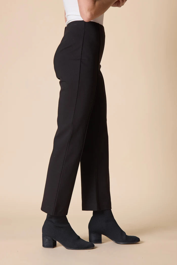 Habitat Clothes Luxe Ponte Kick Flare Pant in Black, side view