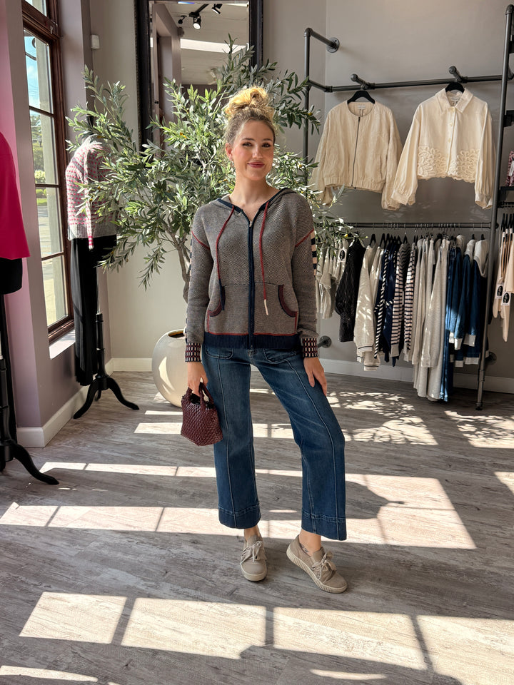 Sutton Denim Rust Hoodie