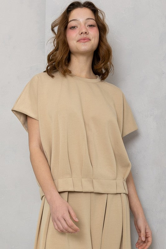 Hayden Pleated Tee
