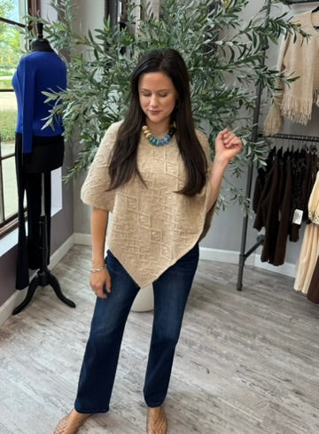 Heritage Cable Knit Poncho