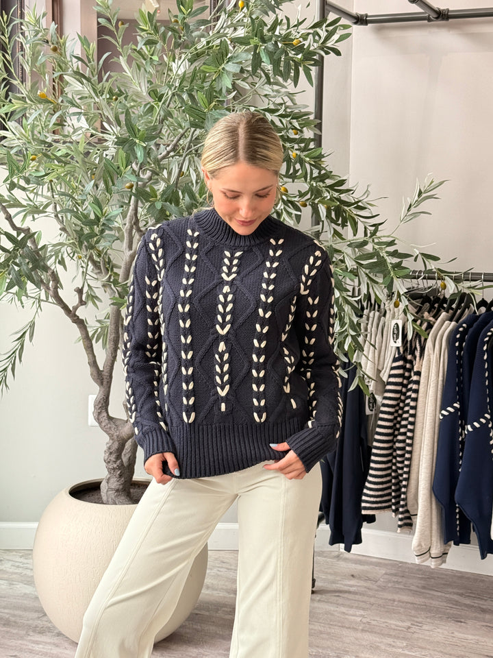 Seaside Braided Sweater