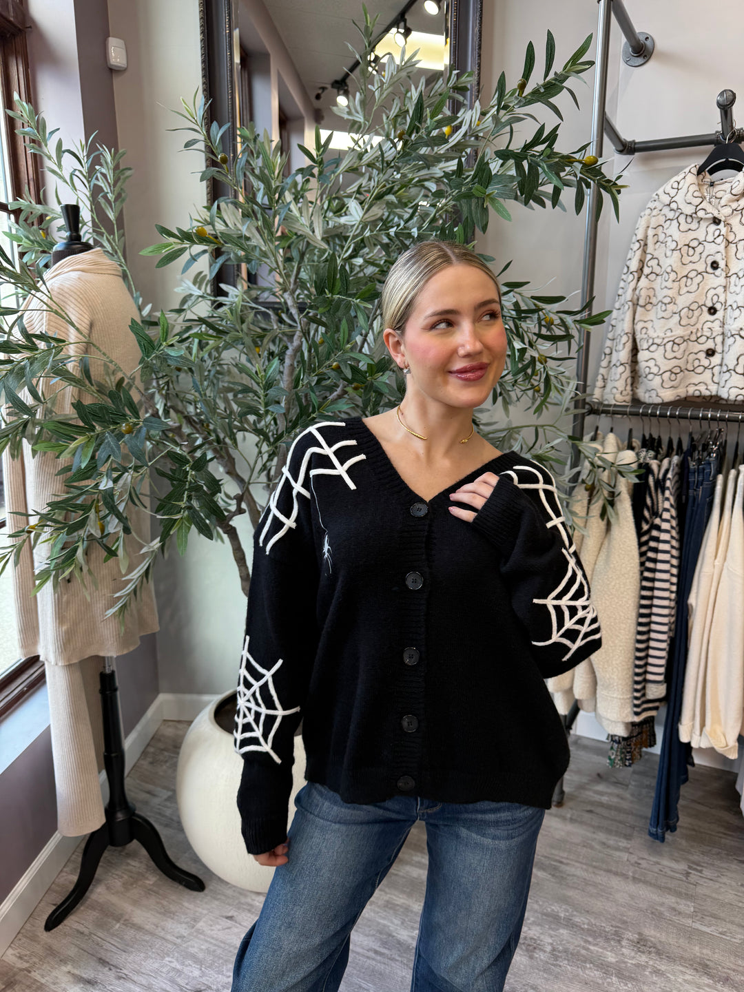 Spooky Spiderwebs Cardigan