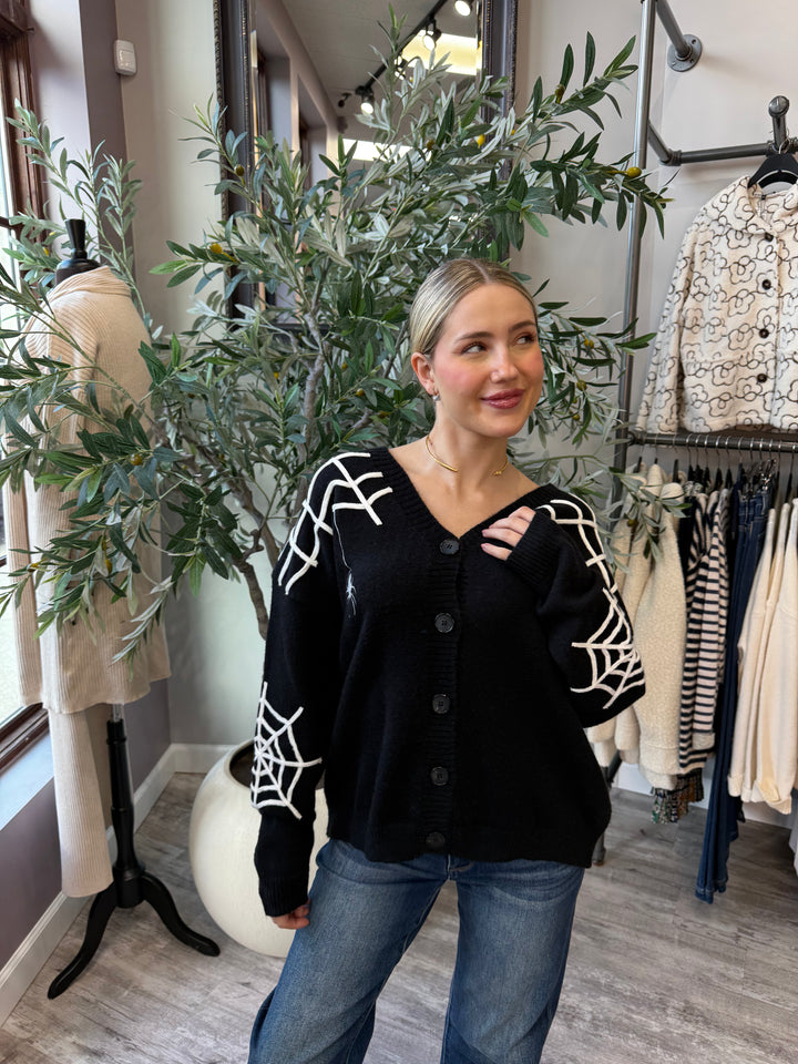 Spooky Spiderwebs Cardigan