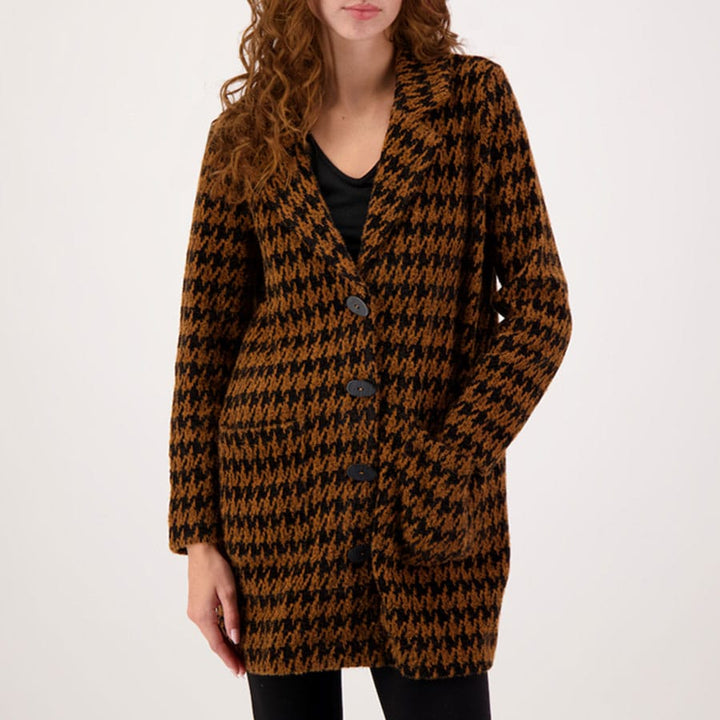 Ginger Houndstooth Car Coat