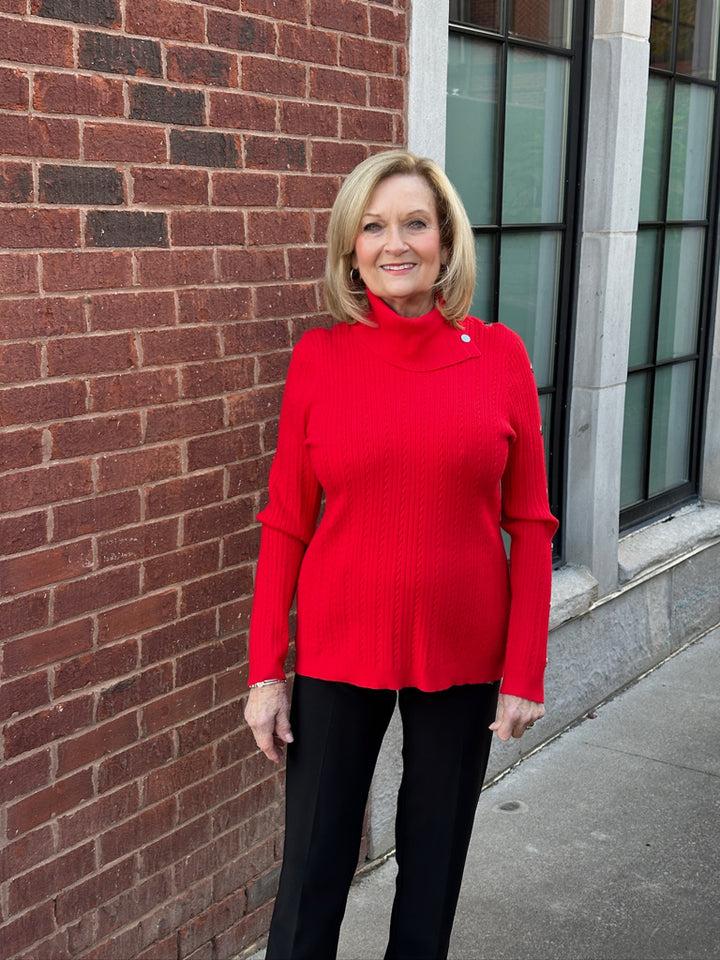 Radiant in Red Sweater