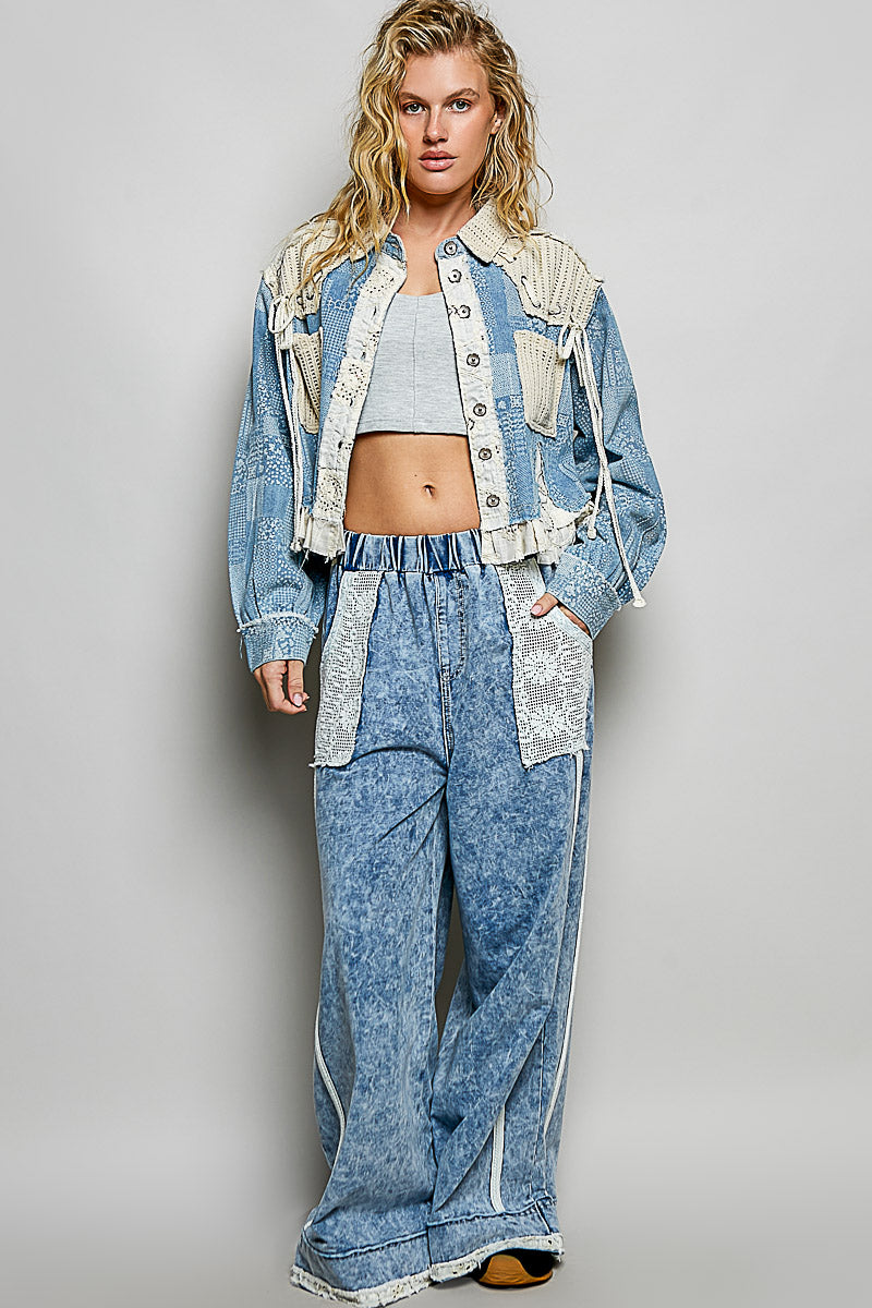 Layla Ruffle Hem Denim Jacket
