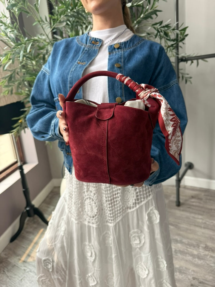 Sienna Suede Bucket Bag