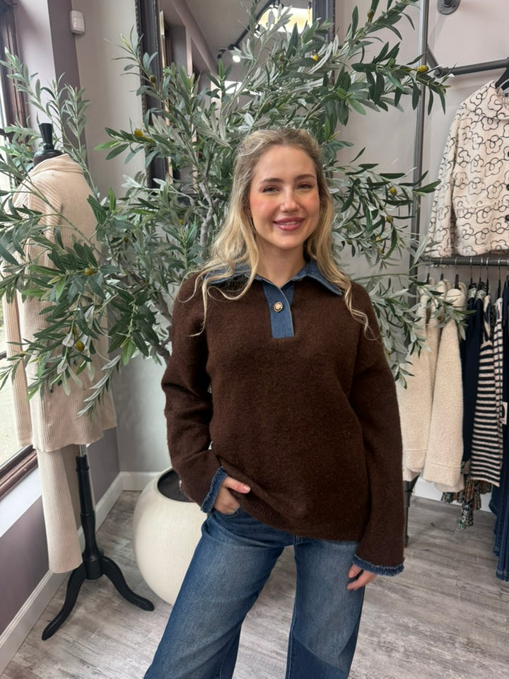 Cocoa Contrast Sweater