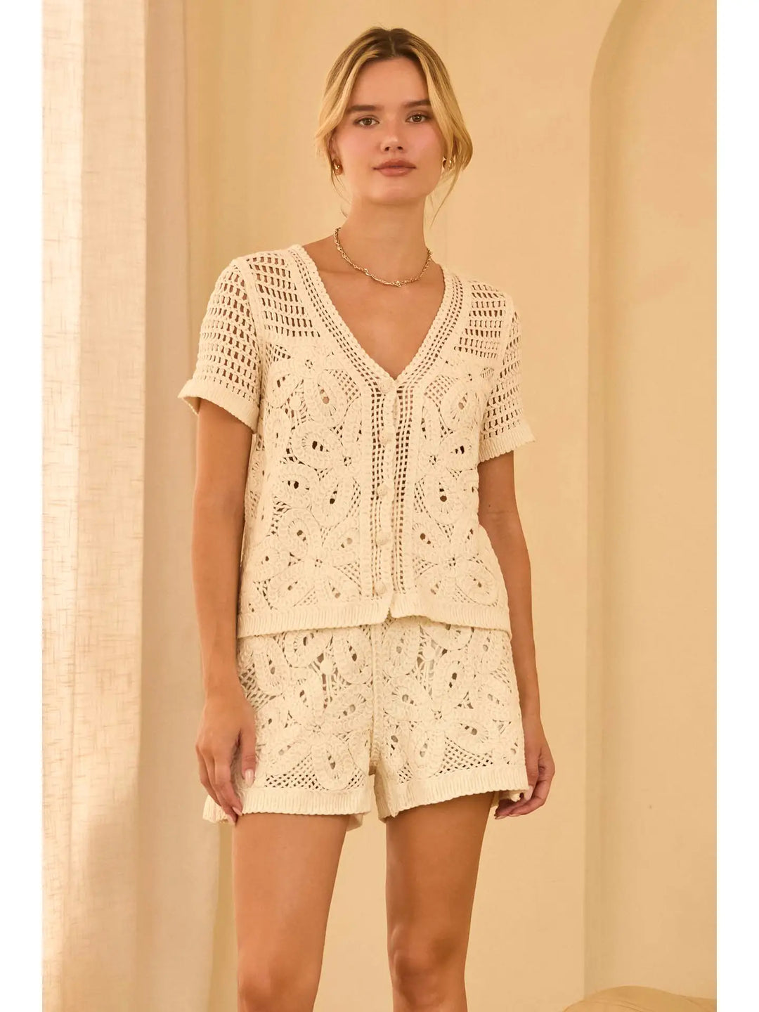 Crochet Button Down Top