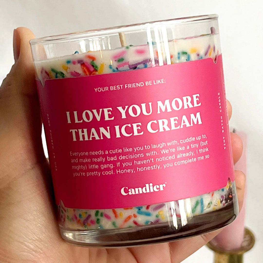 Love You More Than Ice Cream Candle