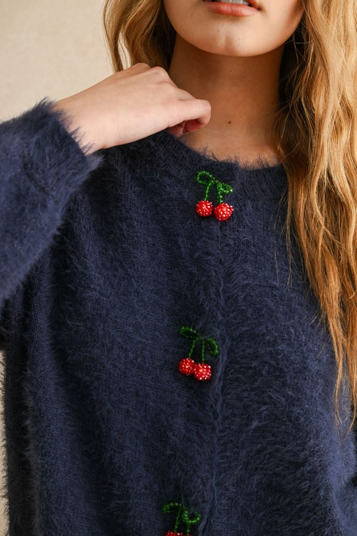 Cherry Bliss Button Cardigan
