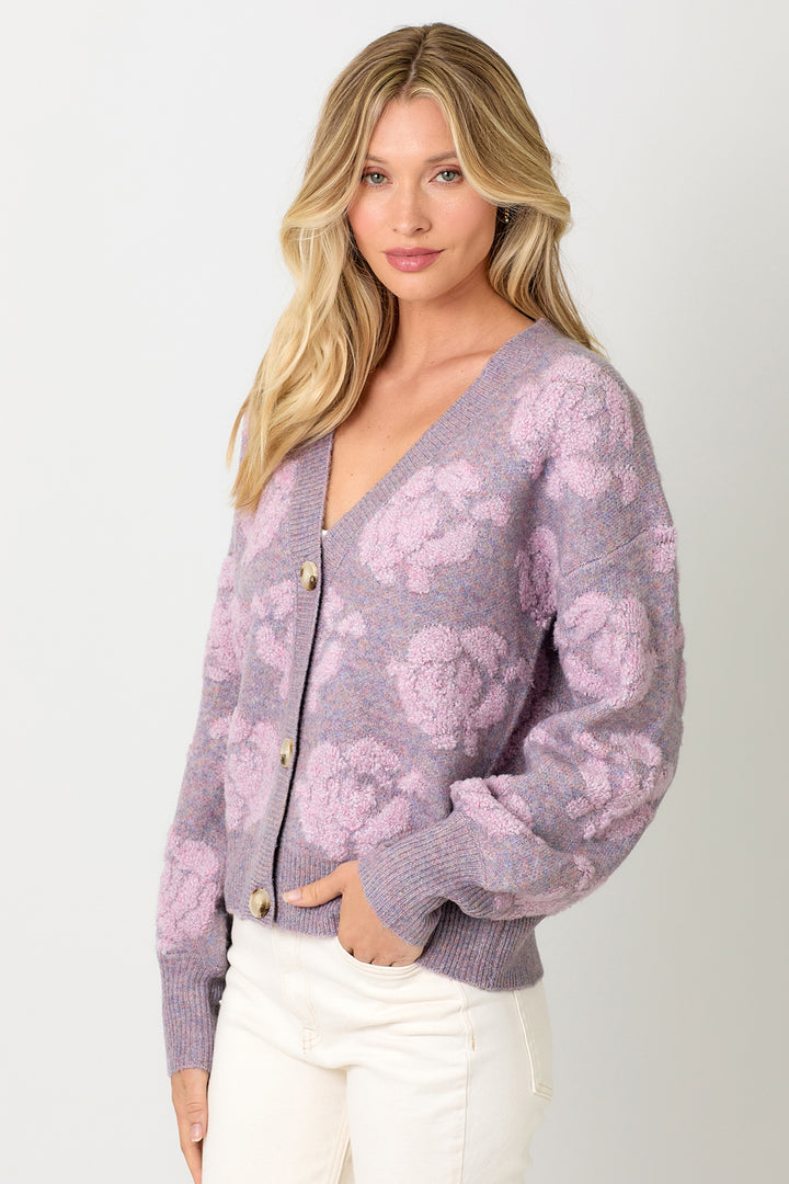 Floral Embossed Cardi