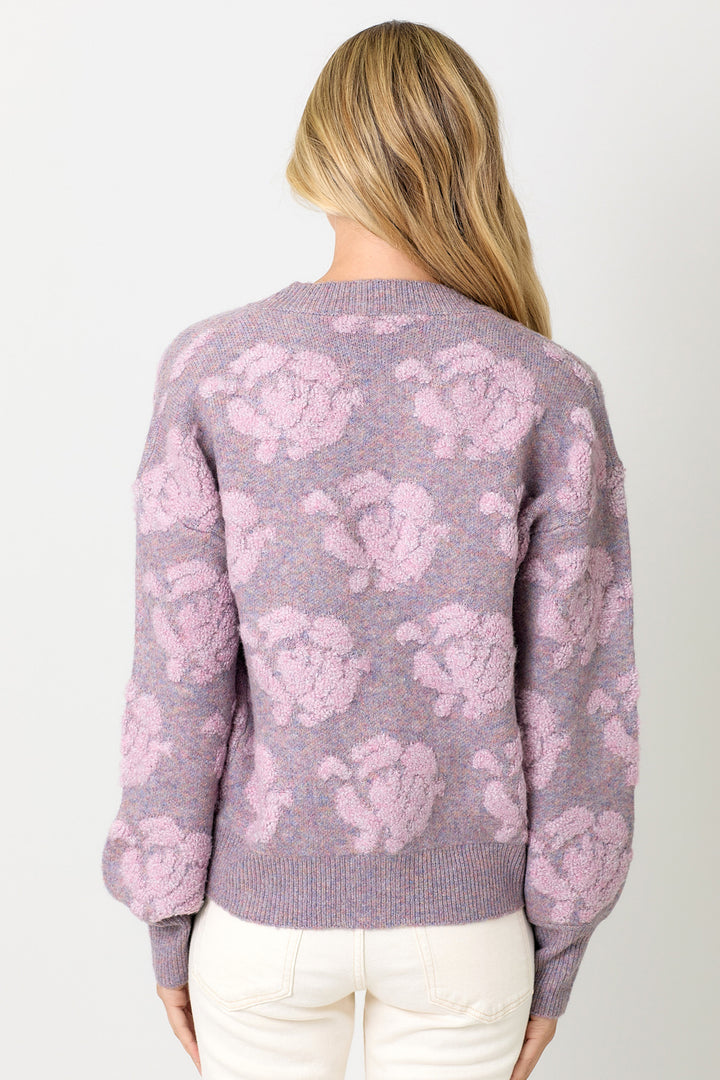 Floral Embossed Cardi