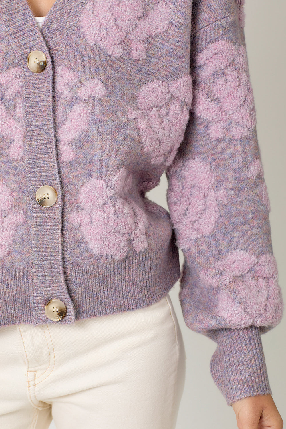 Floral Embossed Cardi