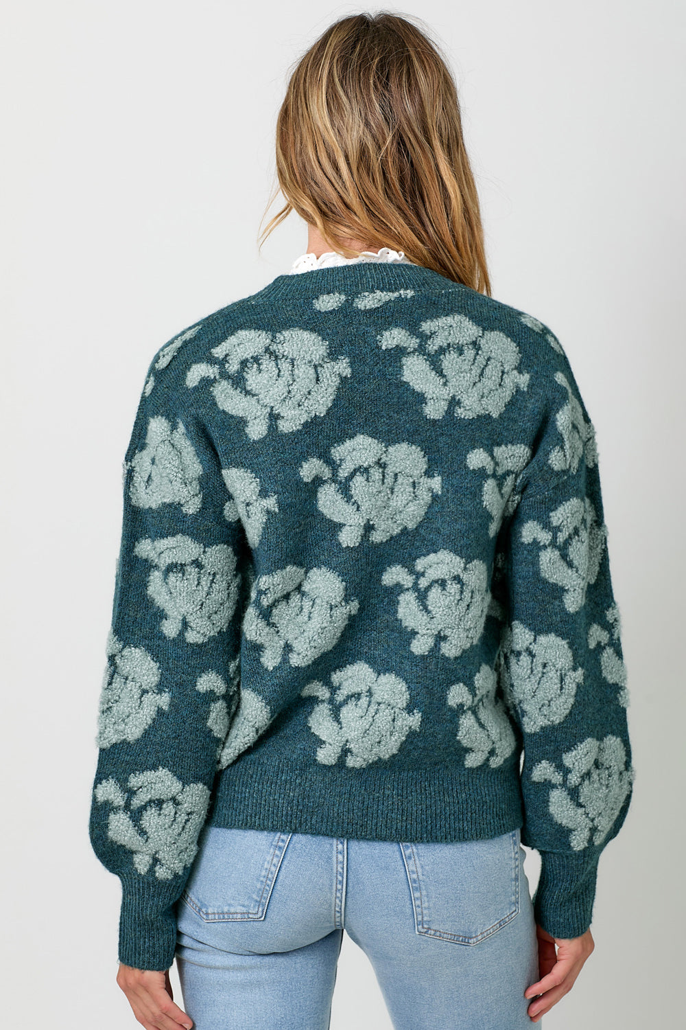 Floral Embossed Cardi