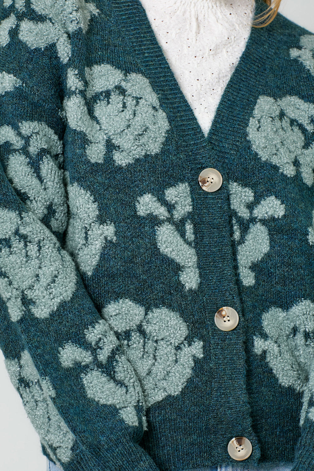 Floral Embossed Cardi