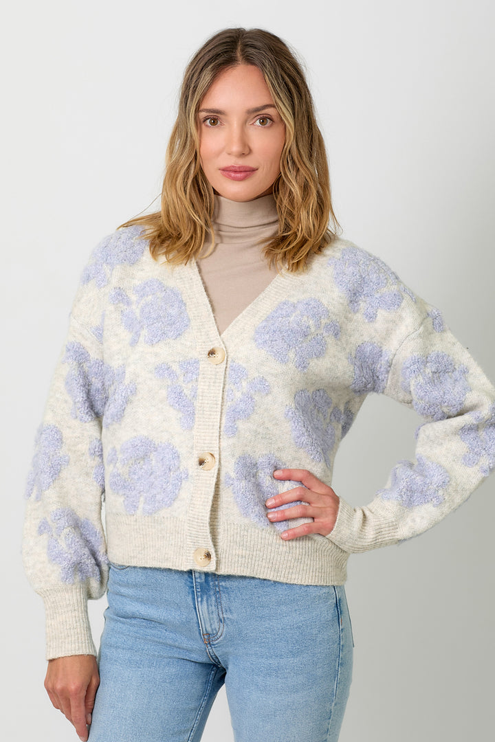 Floral Embossed Cardi